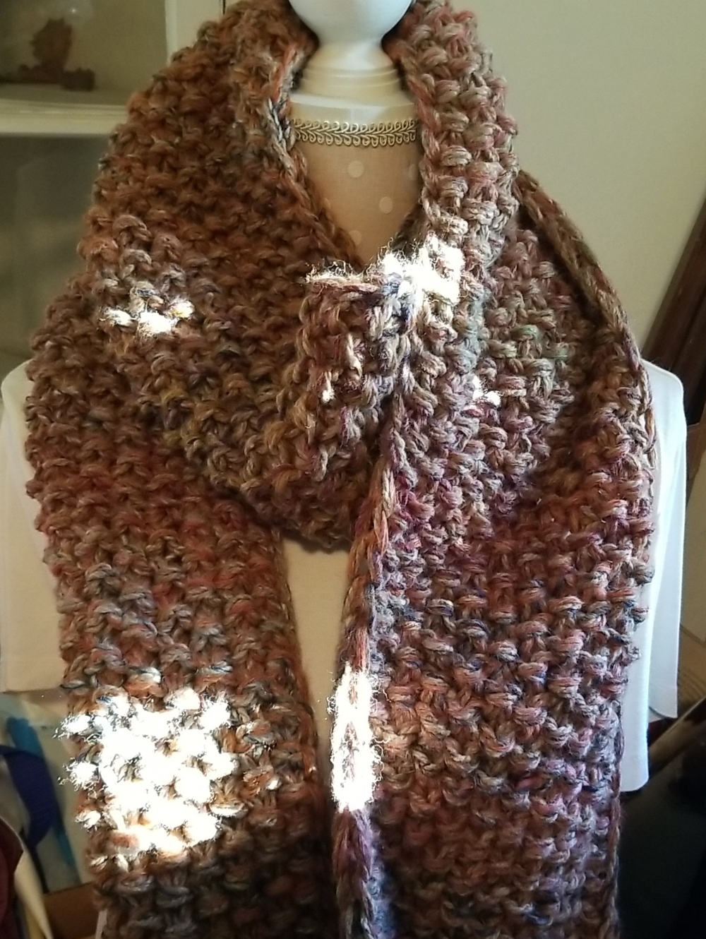 Hand knit Scarf